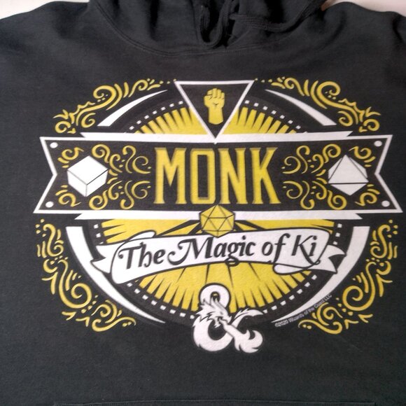 Dungeons And Dragons Monk The Magic Of Ki Sweatshirt Men 2XL Black Hoodie Gamer - Picture 11 of 15